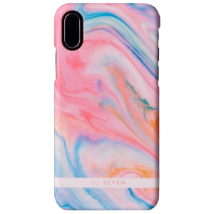 Чехол-накладка So Seven Carrare для Apple iPhone X/XS розовый