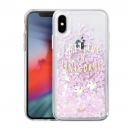 Чехол-накладка LAUT LIQUID GLITTER для Apple iPhone X/XS единороги