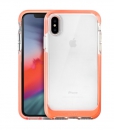 Чехол-накладка LAUT FLURO для Apple iPhone X/XS ударопрочный, прозр., розовый кант